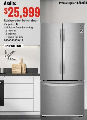 City Club LG Refrigerador french door 29 pies oferta