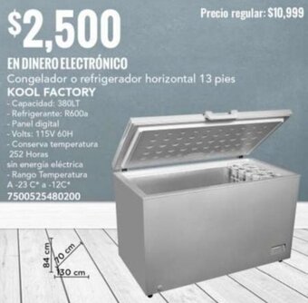 City Club KOOL FACTORY EN DINERO ELECTRÓNICO 380lt oferta