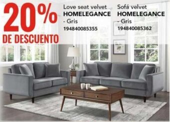 HOMELEGANCE Love seat velvet