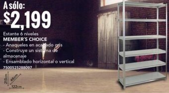 City Club MEMBER'S CHOICE Estante 6 niveles oferta