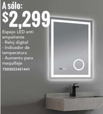 City Club Espejo LED anti empañante oferta