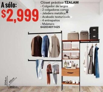 City Club TZALAM Clóset práctico oferta