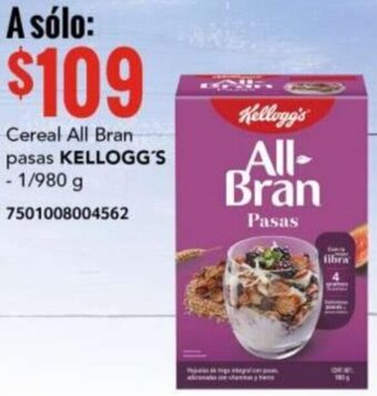 City Club KELLOGG'S Cereal All Bran pasas 980 g oferta
