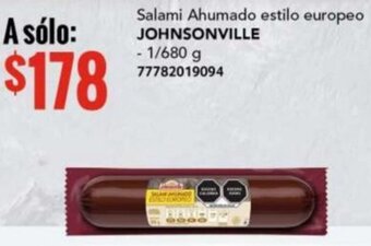 City Club JOHNSONVILLE Salami Ahumado estilo europeo 680g oferta