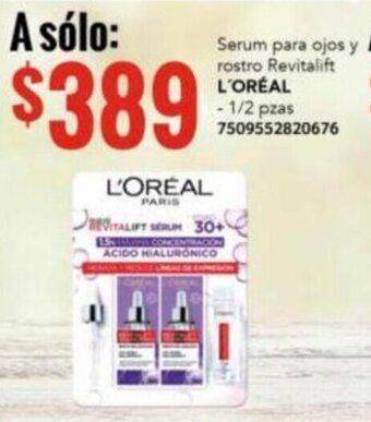 City Club L'ORÉAL Serum para ojos y rostro Revitalift 2pzas oferta