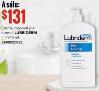 City Club LUBRIDERM  Crema corporal piel normal 946ml oferta