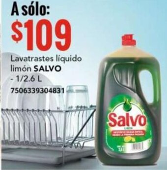 City Club SALVO Lavatrastes líquido limón 1/2.6L oferta