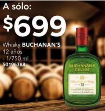 City Club BUCHANAN'S Whisky 12 años 1/170ml oferta