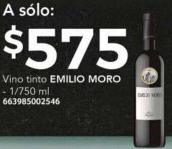 City Club EMILIO MORO Vino tinto 1/750ml oferta