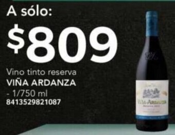 City Club VIÑA ARDANZA Vino tinto reserva 1/750ml oferta