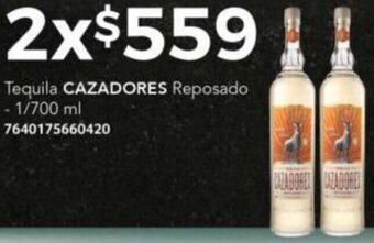 City Club CAZADORES Tequila Reposado 1/700ml oferta