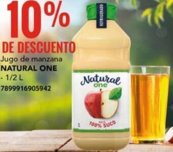 NATURAL ONE Jugo de manzana 1/2L