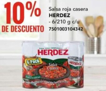 HERDEZ Salsa roja casera 6/210g