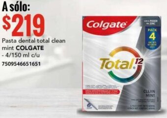 City Club COLGATE Pasta dental total clean mint 4/150ml oferta