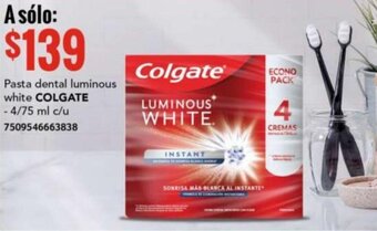 City Club COLGATE Pasta dental luminous white 4/75ml oferta