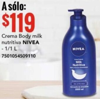 NIVEA Crema Body milk nutritiva 1/1L