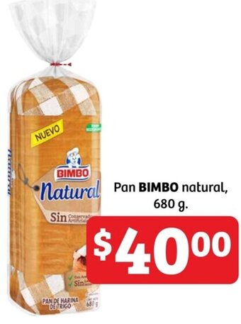 Soriana Híper BIMBO Natural Pan natural 680g oferta