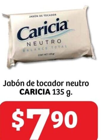 Soriana Híper CARICIA Jabón de tocador neutro 135g oferta