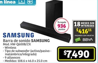 Soriana Híper SAMSUNG Barra de sonido oferta