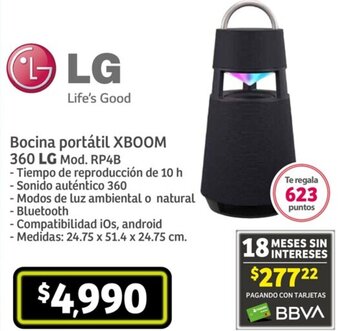 LG Bocina portátil XBOOM