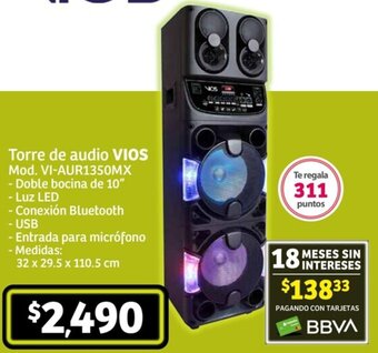 VIOS Torre de audio 10"