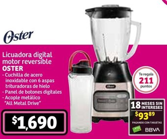 Soriana Híper Oster Licuadora digital motor reversible oferta