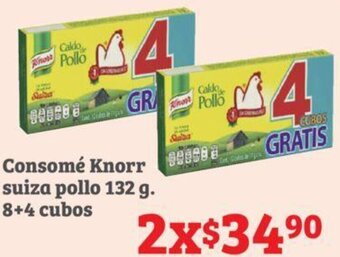 Soriana Híper Consomé Knorr suiza pollo 132 g. 8+4 cubos oferta