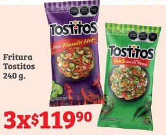 Soriana Híper Fritura Tostitos 3x240g oferta