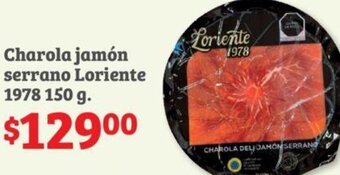 Soriana Híper Charola jamón serrano Loriente 1978 150 g oferta
