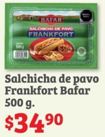 Salchicha de pavo Frankfort Bafar 500 g