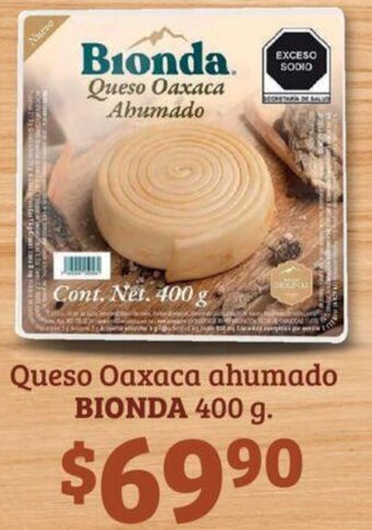 Soriana Híper BIONDA Queso Oaxaca ahumado 400 g oferta