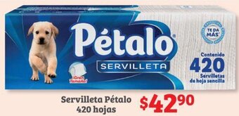 Soriana Híper Servilleta Pétalo 420 hojas oferta