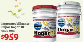 Soriana Híper Impermeabilizante Impac hogar 18 L oferta