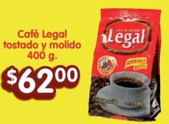 Soriana Híper Café Legal tostado y molido 400 g oferta