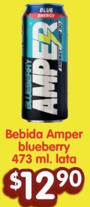 Bebida Amper blueberry 473 ml lata