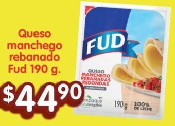 Soriana Híper Queso manchego rebanado Fud 190 g oferta