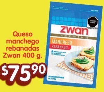 Soriana Híper Queso manchego rebanadas Zwan 400 g oferta