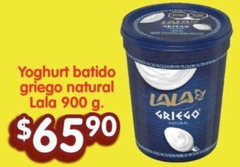 Soriana Híper Yoghurt batido griego natural Lala 900 g oferta