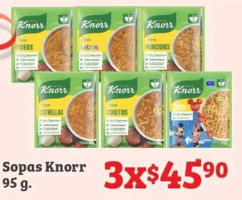 Soriana Híper Sopas Knorr 95 g oferta