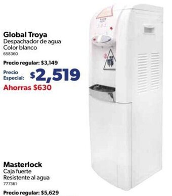 Sam's Club Global Troya Despachador de agua Color blanco 658360 oferta