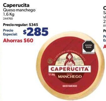 Sam's Club Caperucita Queso manchego 1.6 Kg oferta