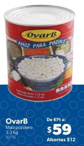 OvarB Maíz pozolero 3.3 Kg