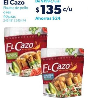 El Cazo Flautas de pollo o res 40 pzas