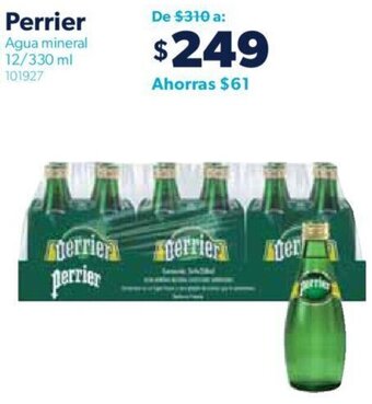 Sam's Club Perrier Agua mineral 12/330 ml oferta