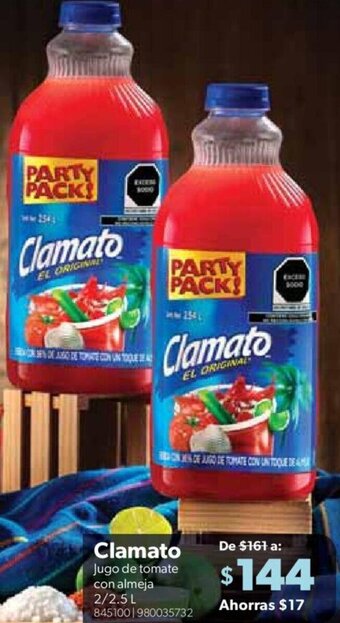 Clamato Jugo de tomate con almeja 2/2.5L
