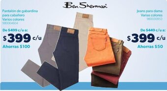 Pantalón de gabardina para caballero Varios colores