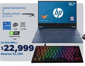HP Laptop Gaming Victus + Teclado y mouse HYPER