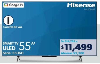 Sam's Club Hisense SMART TV ULED 55" oferta