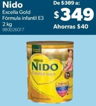 Sam's Club Nido Excella Gold Fórmula infantil E3 2kg oferta