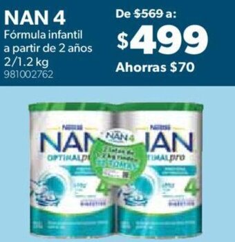 NAN 4 Fórmula infantil a partir de 2 años 2/1.2kg